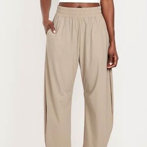 High-Waisted SleekTech Barrel Ankle Pants